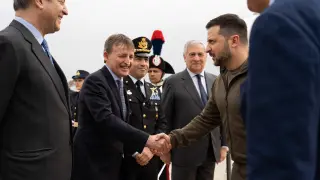 El presidente de Ucrania, Volodomir Zelenski, visita Roma entre fuertes medidas de seguridad ITALY UKRAINE DIPLOMACY