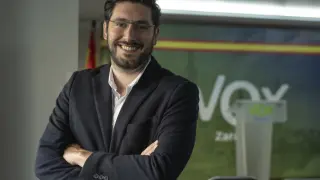 El candidato de VOX a la Presidencia del Gobierno de Aragón, Alejandro  Nolasco
