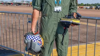 El capitán Daniel Pérez Carmona, el piloto accidentado este sábado en la Base Aérea de Zaragoza.
