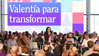 Mitin central de campaña de Unidad Podemos en Zaragoza.