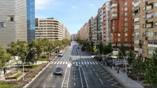 Recreación de la segunda fase de la avenida de Navarra