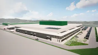 Recceación virtual de la nueva planta de Saica en Sant Esteve Sesrovires (Barcelona).