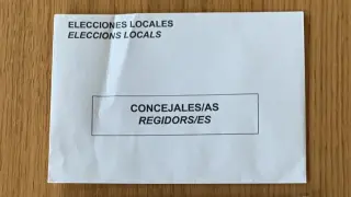 Papeleta utilizada para votar en Calaceite que podría desembocar votos nulos.