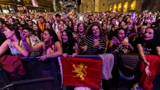 El público, durante el concierto de Pablo Alborán de las Fiestas del Pilar de 2022.