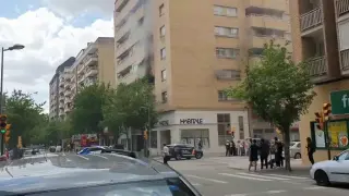 Incendio en una vivienda de Huesca