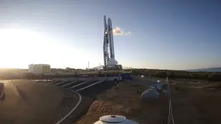 Todo preparado para el lanzamiento del cohete Miura 1