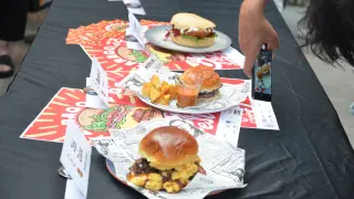 Tres de las hamburguesas que participan en el certamen.