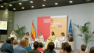 Yolanda Díaz en el acto 'Mujeres líderes de la Economía Social'.