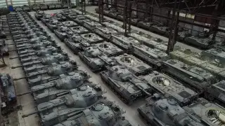 Docenas de tanques Leopard 1 de fabricación alemana.