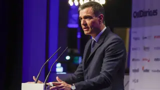 El presidente del Gobierno, Pedro Sánchez, este lunes.