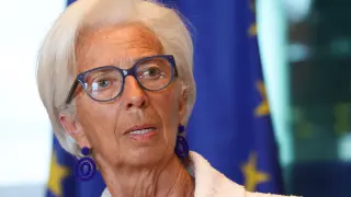 La presidenta del Banco Central Europeo (BCE), Christine Lagarde, habla durante una audiencia del Comité de Asuntos Económicos y Monetarios del Parlamento Europeo en Bruselas, Bélgica.