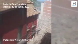 Así ha quedado el edificio derrumbado en Teruel