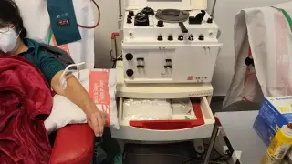 Archivo - Campaña para donar sangre.