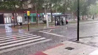 Las tormentas descargan con fuerza sobre Zaragoza