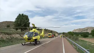 La evacuación del herido se ha llevado a cabo en helicóptero.