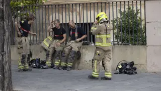 Incendio en la Cámara de Comercio de Zaragoza