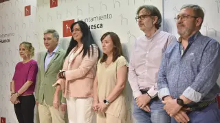 Nuria Mur, Ricardo Oliván, Lorena Orduna, Gemma Allué, Iván Rodríguez y José Miguel Veintimilla.