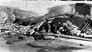 Explosión en la factoría Butano de Utebo en 1976.