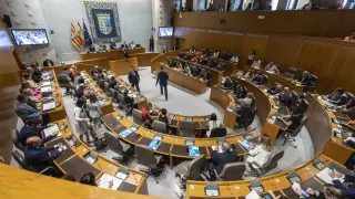 Pleno de constitución de la undécima legislatura de las Cortes de Aragón