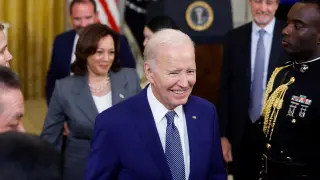 U.S. President Joe Biden walks after his announcement of a $42.45 billion national grant program for high-speed internet infrastructure deployment called the Broadband Equity Access and Deployment (BEAD) program, at the White House in Washington, U.S., June 26, 2023. REUTERS/Jonathan Ernst