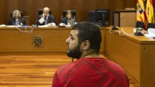 Boumadian B., ayer, durante el juicio celebrado en la Audiencia Provincial de Zaragoza