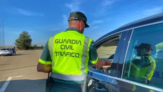 Un control de la Guardia Civil en la provincia de Zaragoza