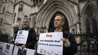 Activistas a favor de los derechos humanos ante la corte británica