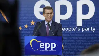 Alberto Núñez Feijóo durante la Cumbre del PP Europeo