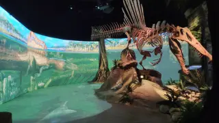 Sala de La Costa Spinosaurus, dentro del nuevo recorrido de Dinópolis en Teruel