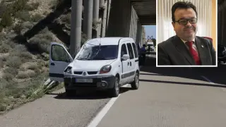 El atropello al alcalde de Zuera, Luis Zubieta, ha ocurrido en la N-330, km 541, en el término municipal Gurrea de Gállego