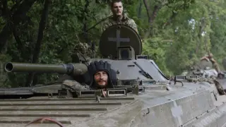 Soldados ucranianos cerca de Bajmut UKRAINE RUSSIA CONFLICT