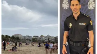 El policía fuera de servicio que detuvo a un ladrón de teléfonos y carteras en la playa de Salou.