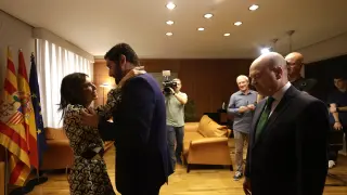 En la ronda de partidos, Marta Fernández (Vox) ha recibido este miércoles a Alejandro Nolasco y Santiago Morón.