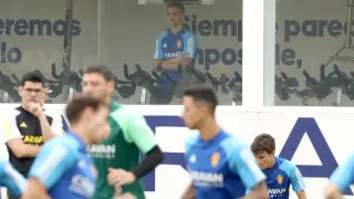Primer entrenamiento de Bakis con el Real Zaragoza.