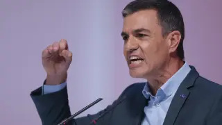 El candidato socialista y presidente del Gobierno, Pedro Sánchez