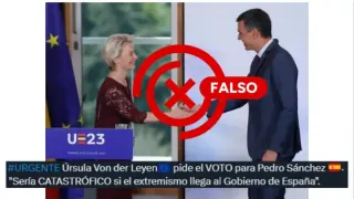 Ursula von der Leyen no ha pedido el voto para Pedro Sánchez
