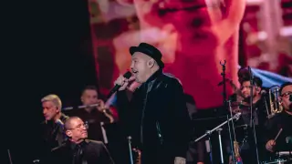 Rubén Blades, durante su concierto del pasado sábado en Lanuza