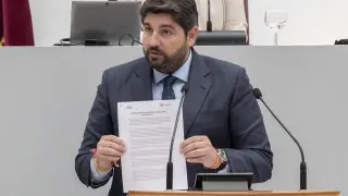 El presidente en funciones de Murcia, el popular Fernando López Miras, se enfrenta a la segunda sesión del pleno de su investidura