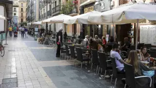 Terrazas y veladores en Huesca