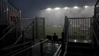 Imagen del DRV PNK Stadium a la hora en la que tenía que empezar la presentación de Leo Messi.