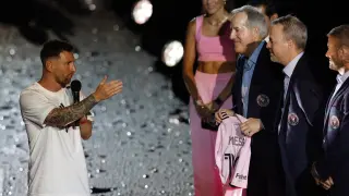 Presentación de Messi en Miami.
