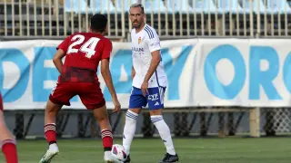 Foto del primer amistoso de pretemporada, Real Zaragoza-Deportivo Aragón, en la Ciudad Deportiva