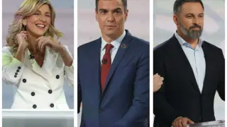 Los tres candidatos que participan en el debate de RTVE