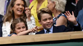 El príncipe Jorge y la princesa Charlotte en Wimbledon