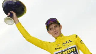 El maillot amarillo del Tour de Francia, el ciclista danés Jonas Vingegaard