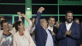 EH Bildu celebra la noche electoral en su sede de San Sebastián