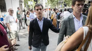Pedro Navarro llegando a la Junta Directiva Nacional del PP.