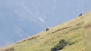 Una imagen del vídeo realizado por los montañeros cerca del refugio de Lizara.