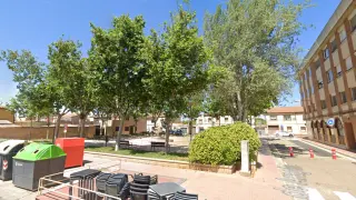 La plaza Aragón de Monzalbarba.