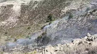 Incendio en el mirador de Las Planas de María de Huerva.